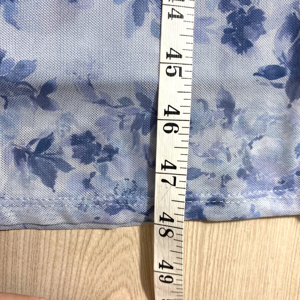 Pink‎ Rose Babydoll Floral Slip Dress L Light Blue Lace Milkmaid Cottagecore NWT - Picture 7 of 10